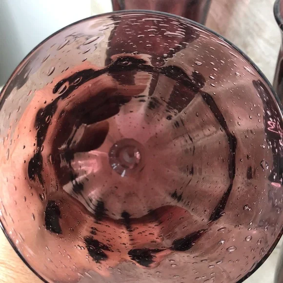 LAST SET! 4 Artland Savannah Purple Bubble Glass 14oz Drinking Glasses Goblets - Picture 13 of 16
